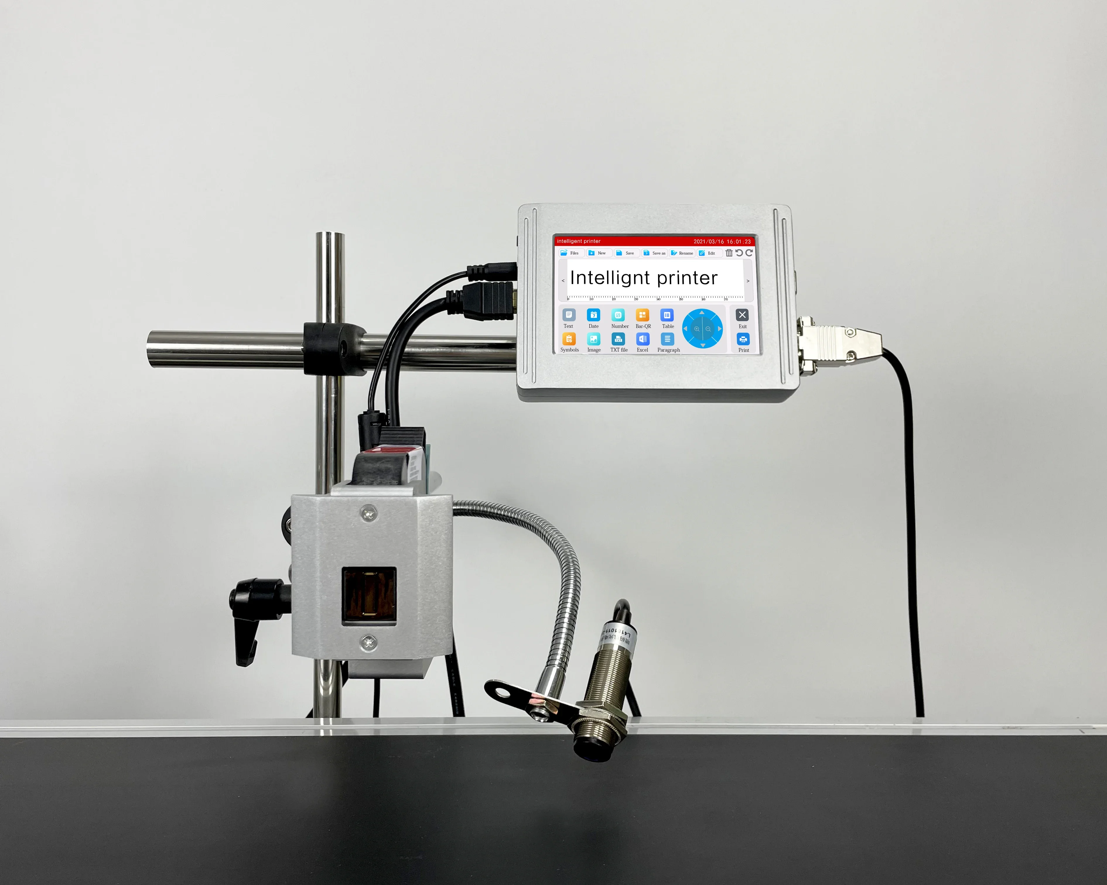 Industrial Automatic Printer Continuous Expiry Date TIJ 12.7 Printing Machine Batch Coding TIJ Inkjet Printer for Foil Carton