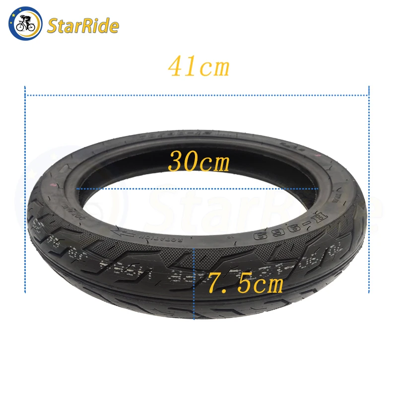 70/90-12 16X2.75 16 Inch Tubeless Tire Street for Gyroroue Inmotion V12 Unicycle Electric Scooter Tricycle Folding Bike 16X3.0