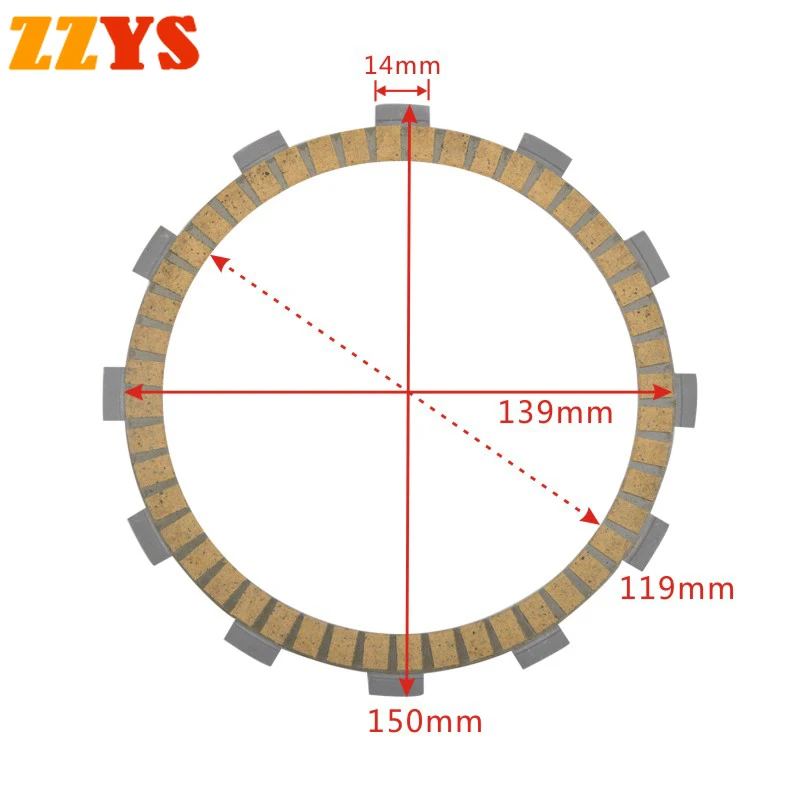 Motorrad reibungs kupplungs platten satz für kawasaki klf400 bayou klf 400 für ktm exc sc 400 600 exc lc4 620 exc400 exc600 sc400