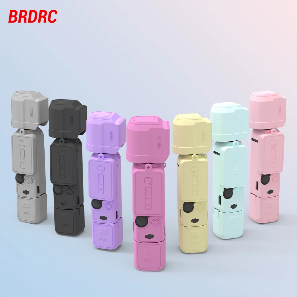 

BRDRC Silicone Cover For DJI Osmo Pocket 3 Camera Anti-Scratch Case Lens And Screen Protective Cover Pocket 3 Accessories