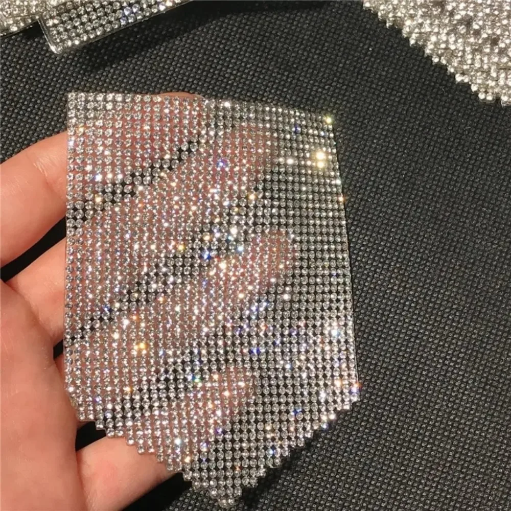 Luxury Rhinestone Patches Jean Applique Clothing Print Bling Crystal Pocket Sticker Rhinestone Transfer Motif DIY Decoration