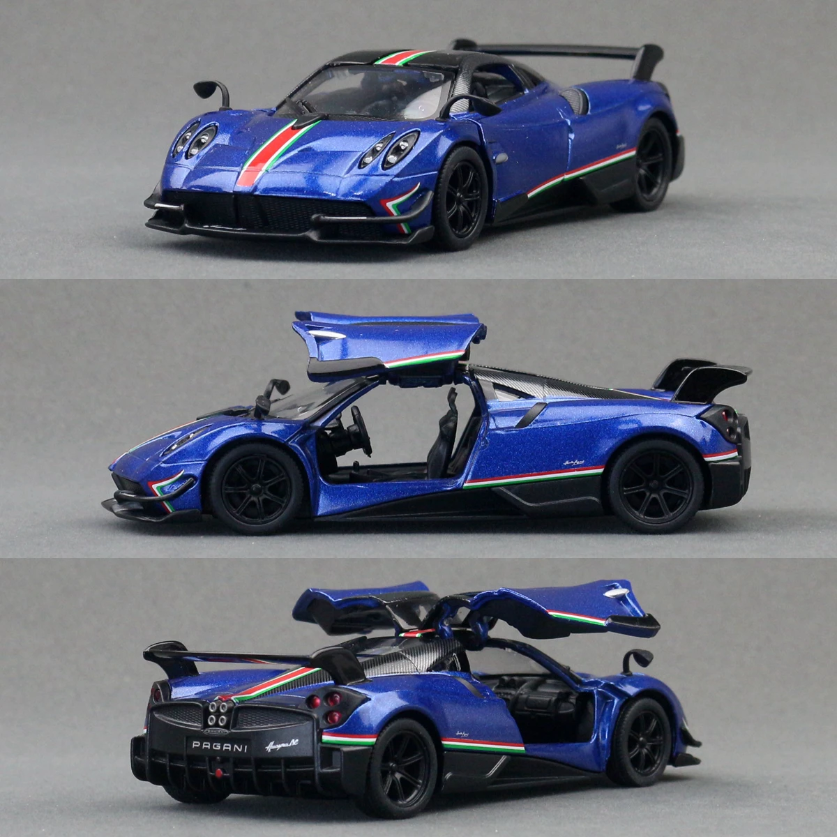 KiNSMART Toy Car Model 1/38 Pagani Huayra BC Super Sport Racing Diecast Miniature Pull Back Vehicle Collection Gift For Kid Boy - view 2