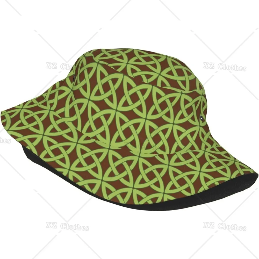 Celtic Cross Happy St. Patrick's Day 2024 Bucket Hats for Women Men Teens Packable Fisherman Summer Beach Sun Cap Hat