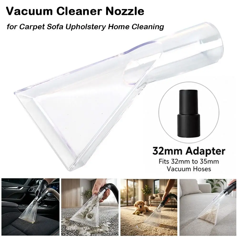 Transparent Vacuum Cleaner Nozzle Plastic Wide Mouth Carpet Cleaning Nozzle Replacement Angled Head Upholstery Cleaning Nozzle