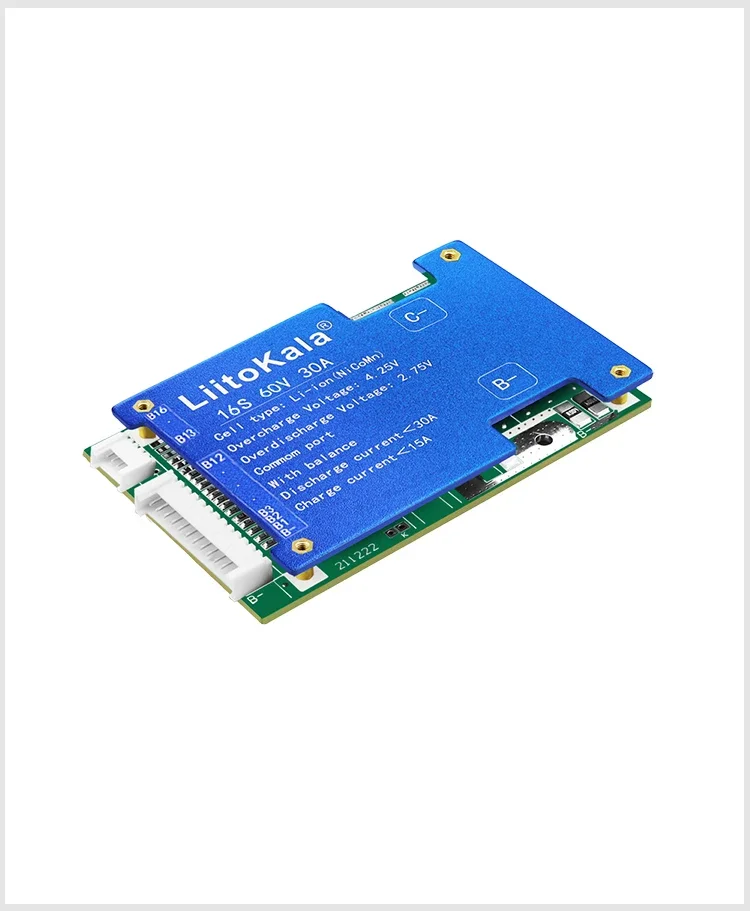 Liitokala 16S 60V30A BMS scheda di protezione ricarica batteria al litio con bilanciamento, stessa porta batteria agli ioni di litio PCM 60V BMS