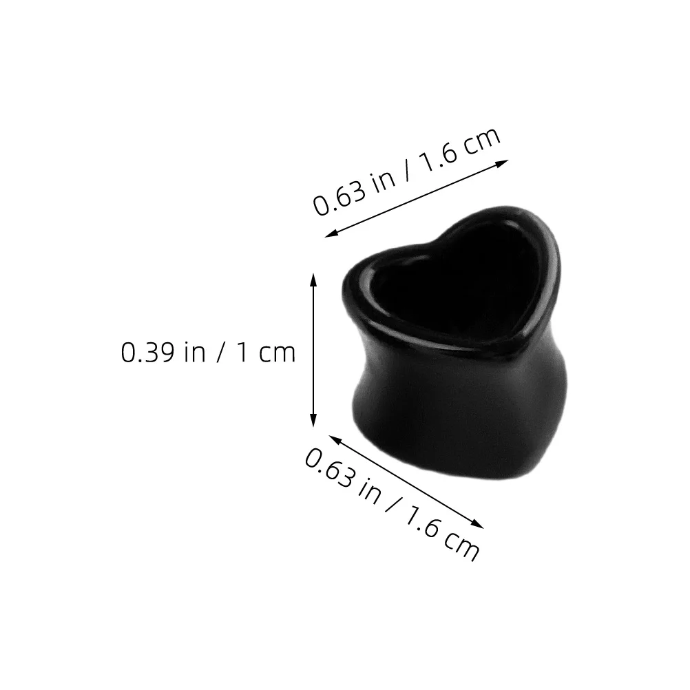

10Pairs Acrylic Heart Ear Unique Punk Design Ear Stretching Tunnels Lightweight Durable Expanders Gauges for Ears