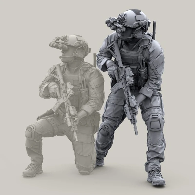 1/35 Resin Figure US Special Forces/MARSOC Modern Soldier in Action with GPNVG-18 Panoramic Night Vision Goggles Self-Assembly D