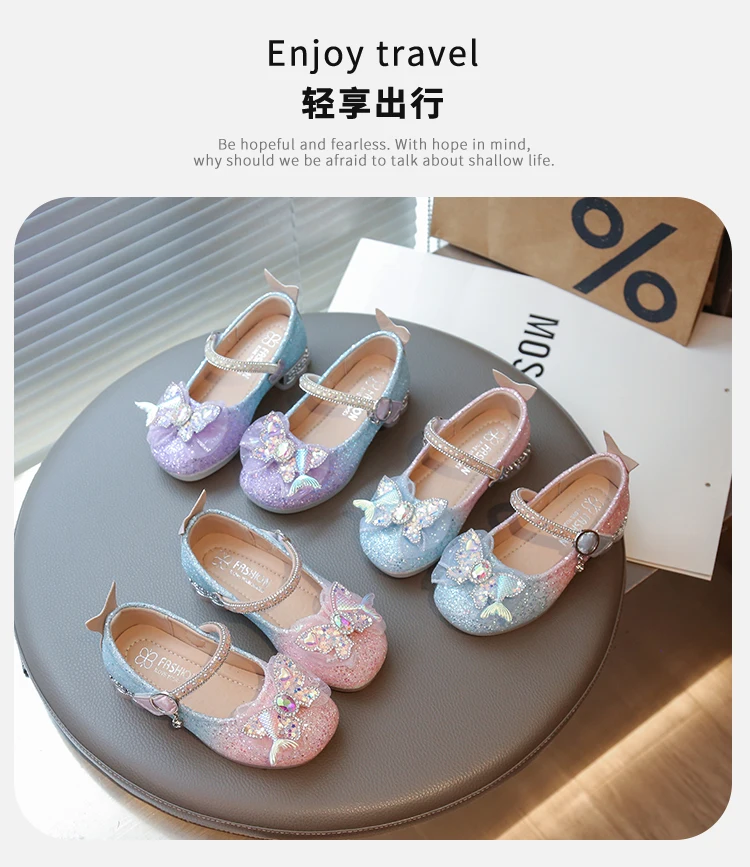 2026 Fashion Elegant Soft Sole Anti-slippery Versatile Dress Leather Shoe for Party Autumn New Children Princess Shoes for Girls
