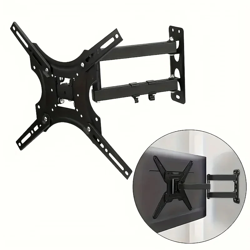 Full Motion TV Monitor Wall Mount Bracket Articulating Arms Swivel Tilt Extension Rotation for Most 10-32 Inch Flat Curved TVs