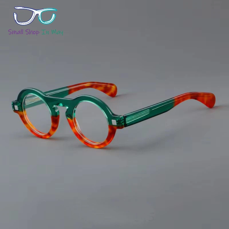 Stylish retro sheet glass frames for both men and women can be paired with prescription lenses to prevent blue presbyopia