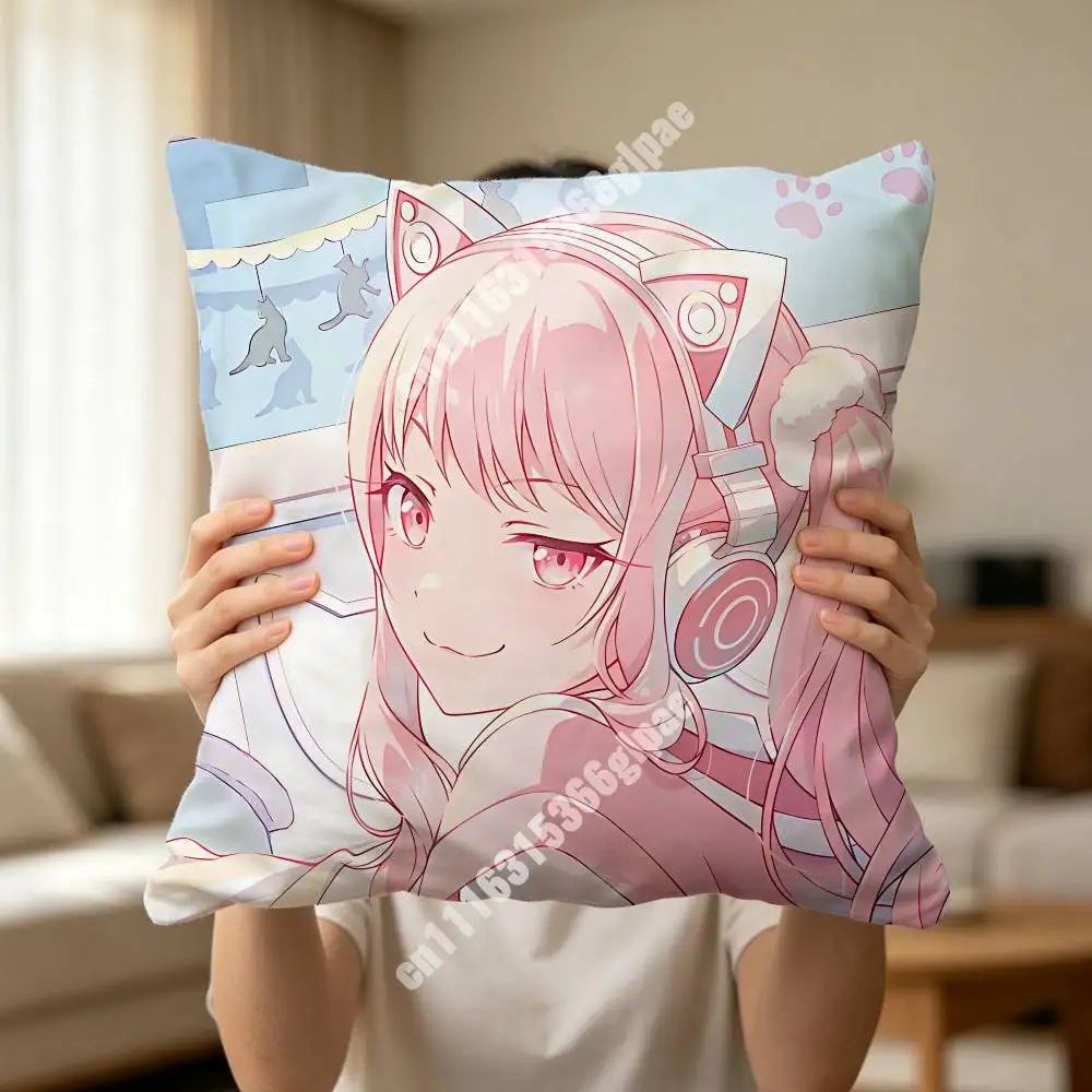 P-Project Sekai Akiyama Mizuki 25 Nightcord Printed Pillow Cover Sofa Couch Cozy Holiday Party Furnishing Household Gift