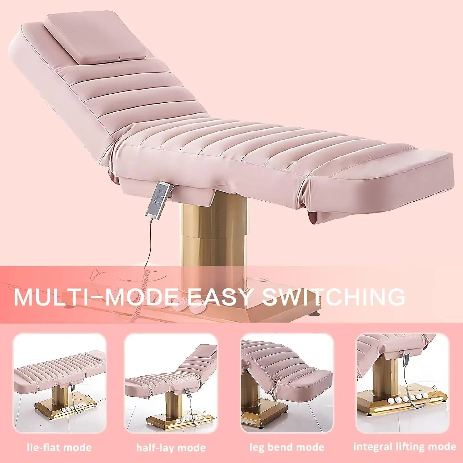 Cama de pestañas de lujo, Spa de belleza, cama de pestañas cosmética, muebles de salón, silla de belleza eléctrica, mesa de masaje Facial