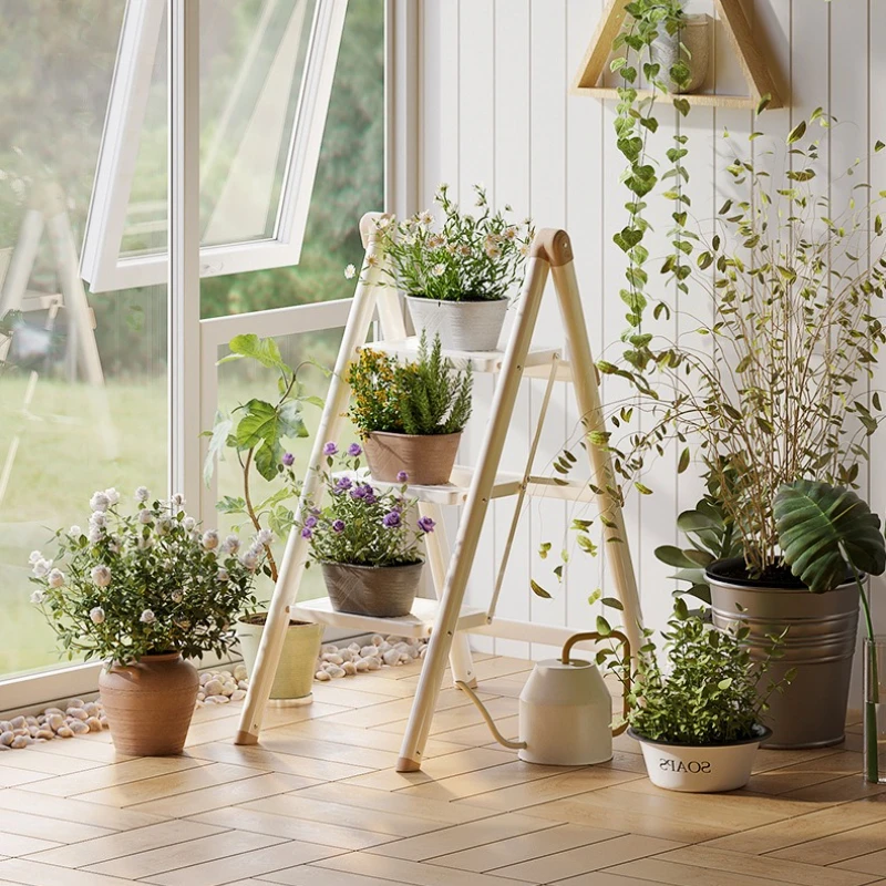 

3/4-Step Folding Ladder Thickening Step Ladders for Adults Strong Load-bearing Step Stools Multi-Use Kitchen Ladder for Home