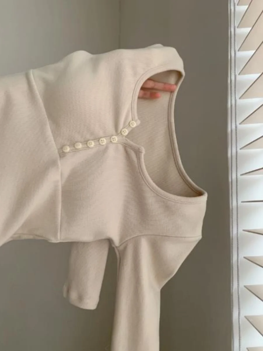 Bla المرأة طويلة Sve قاعدة irt الخريف الشتاء جديد Sle ملابس داخلية مع وسادة الصدر سليم صالح تصميم الكورية Sle تي شيرت