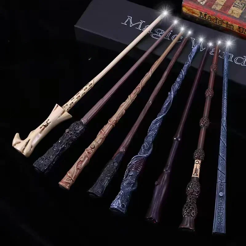 Harry Potter Glowing Magic Wand Dumbledore Malfoy Hermione Voldemort Magical Harried Wand Cosplay Props Gift