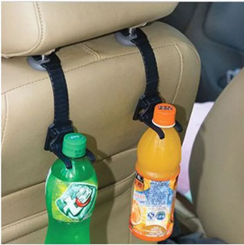 2Pcs/lot Universal Car Seat Back Hook Adjustable Auto Fastener Clip Grocery Bag Hanger Holder Car Headrest Hanger