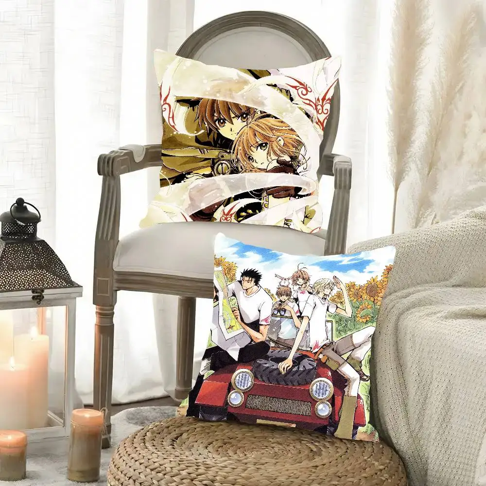 Tsubasa R-Reservoir Chronicle Manga Pillow Case Fashion Square Pillowcase Bedroom Sofa Room Ins Decoration Leisure