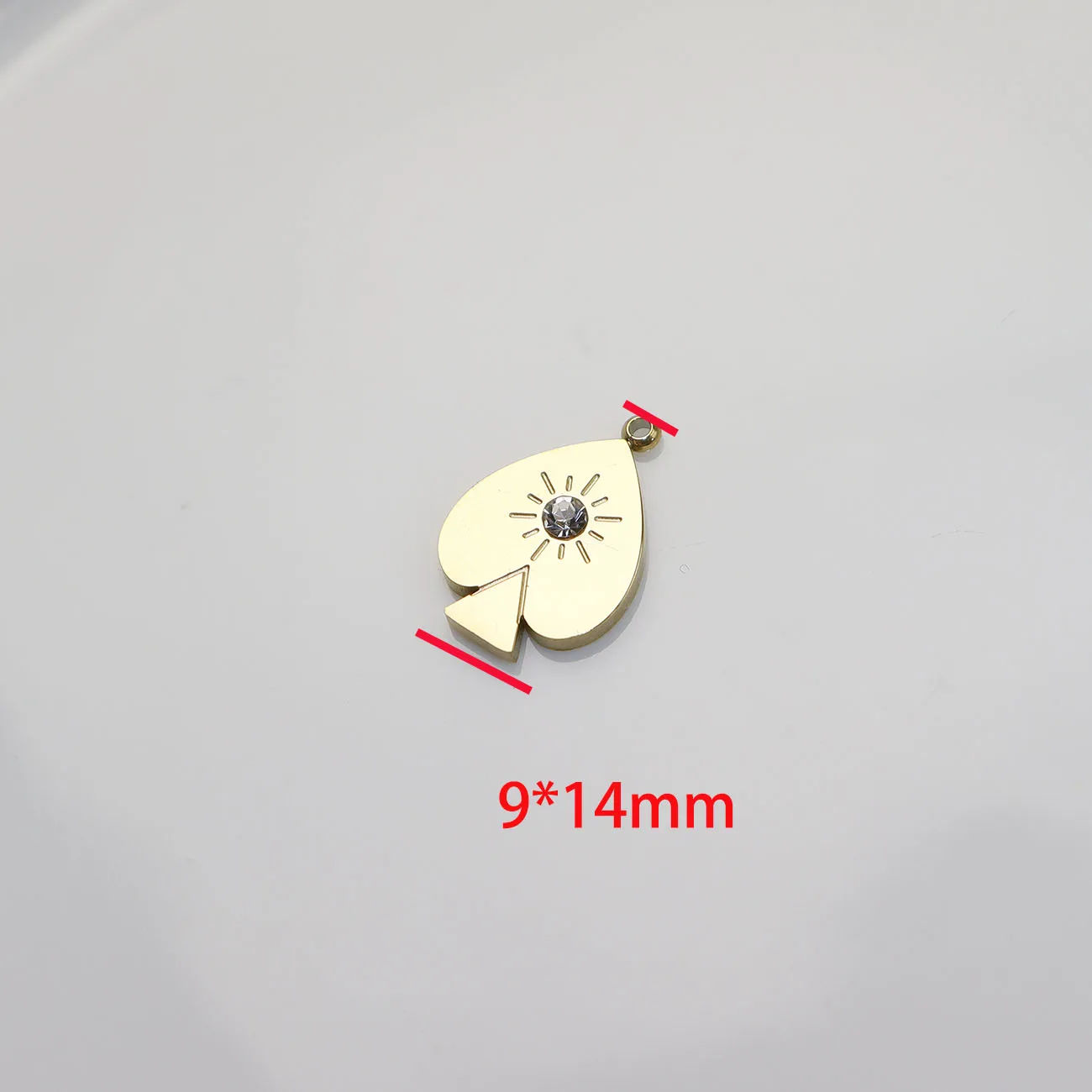 5pcs  Stainless Steel Heart Fashion Jewelry Accessory Charms DIY Handcraft Vacuum Plate Waterproof Antiallergic