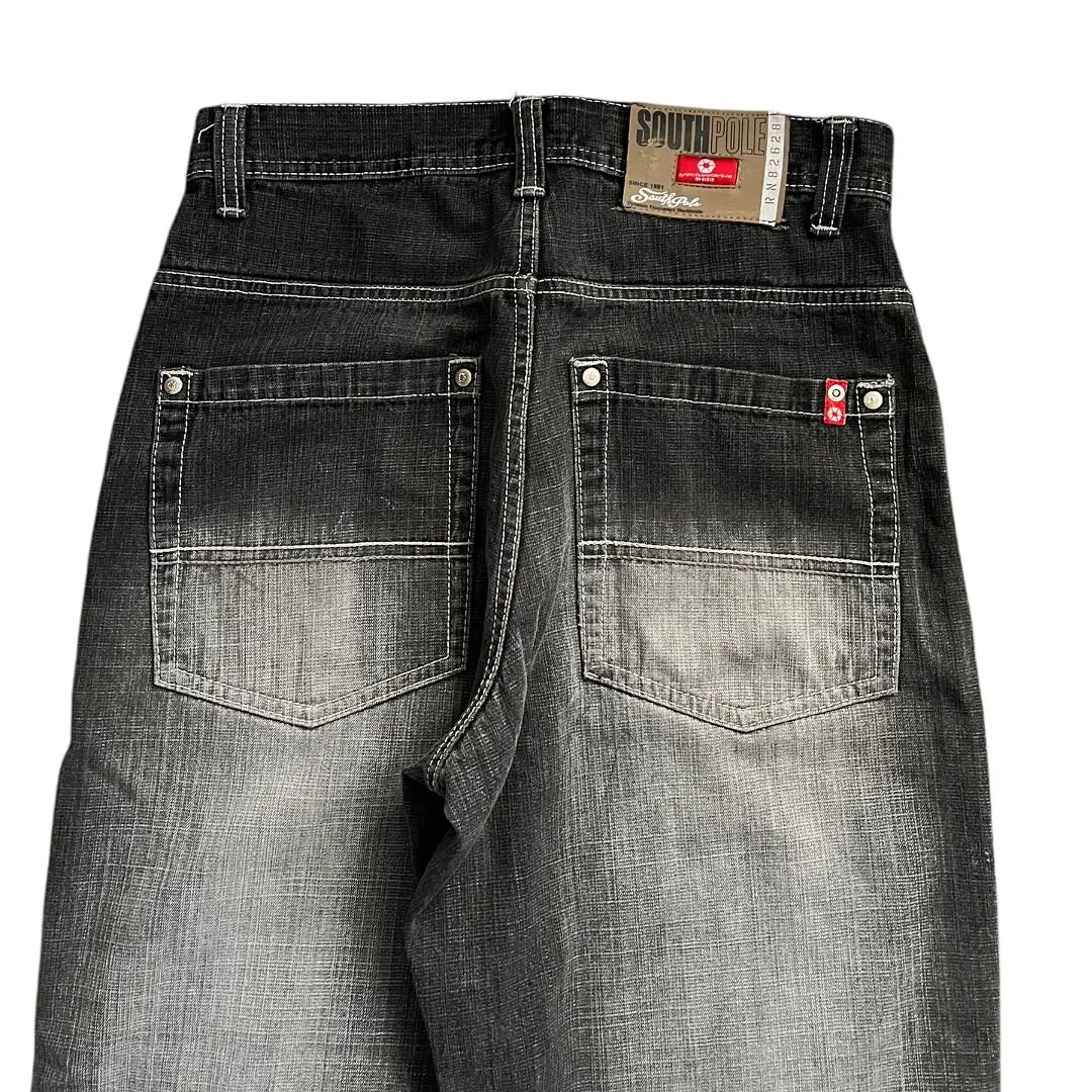 South pole Jeans 2000s New Retro wash Loose Jeans Men's and