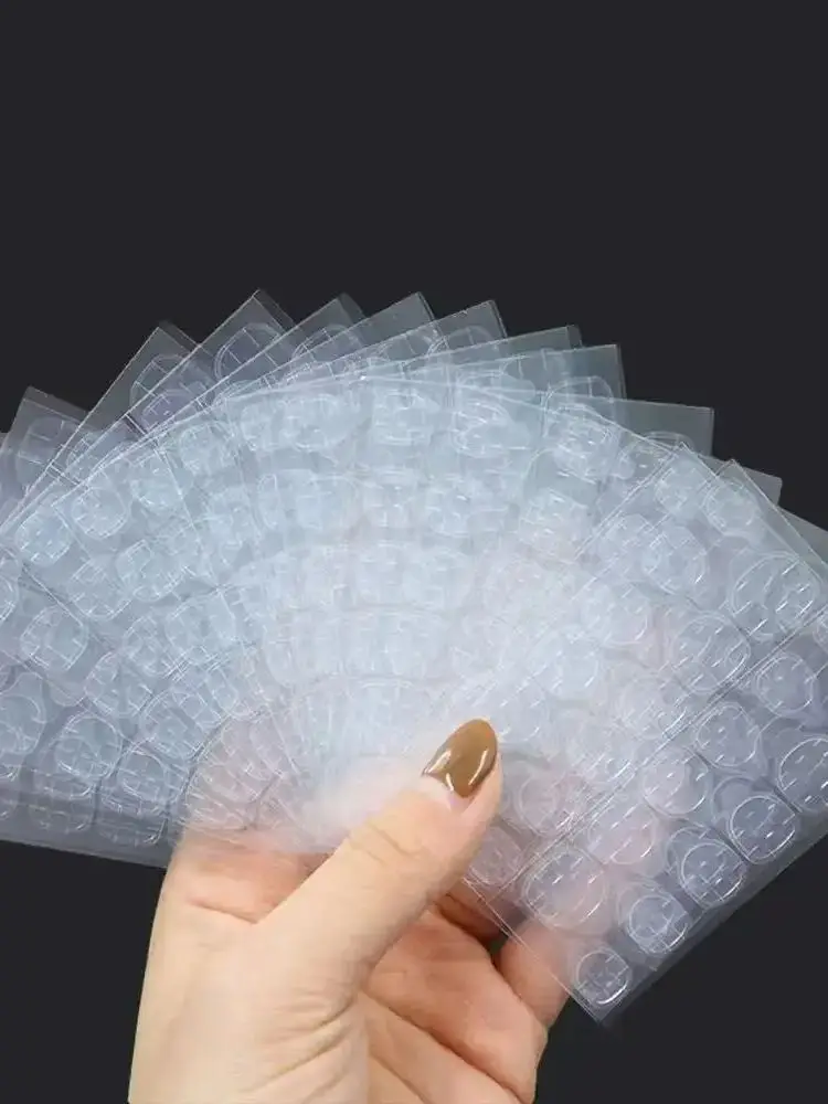 600 pièces Double face colle autocollant pour ongles onglets adhésifs imperméable respirant faux ongles colle autocollants gelée faux ongles conseils