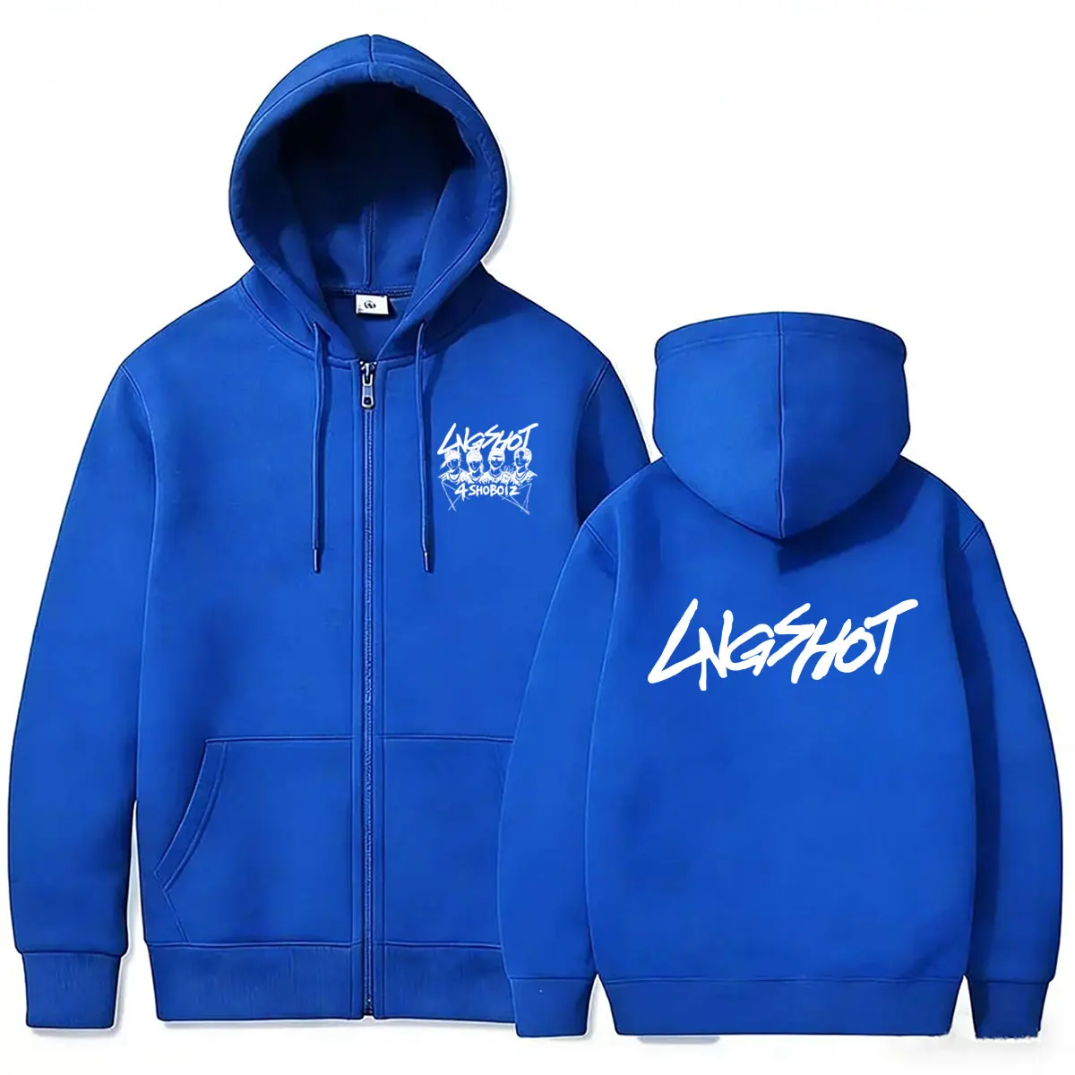 Koreanische Band Jay Park Lngshot Grafik-Reißverschluss-Hoodie 4SHOBOIZ Pop-Musik Zip-Up-Jacke Mantel Herren Damen Kpop Mode Trend Streetwear – Detail 4
