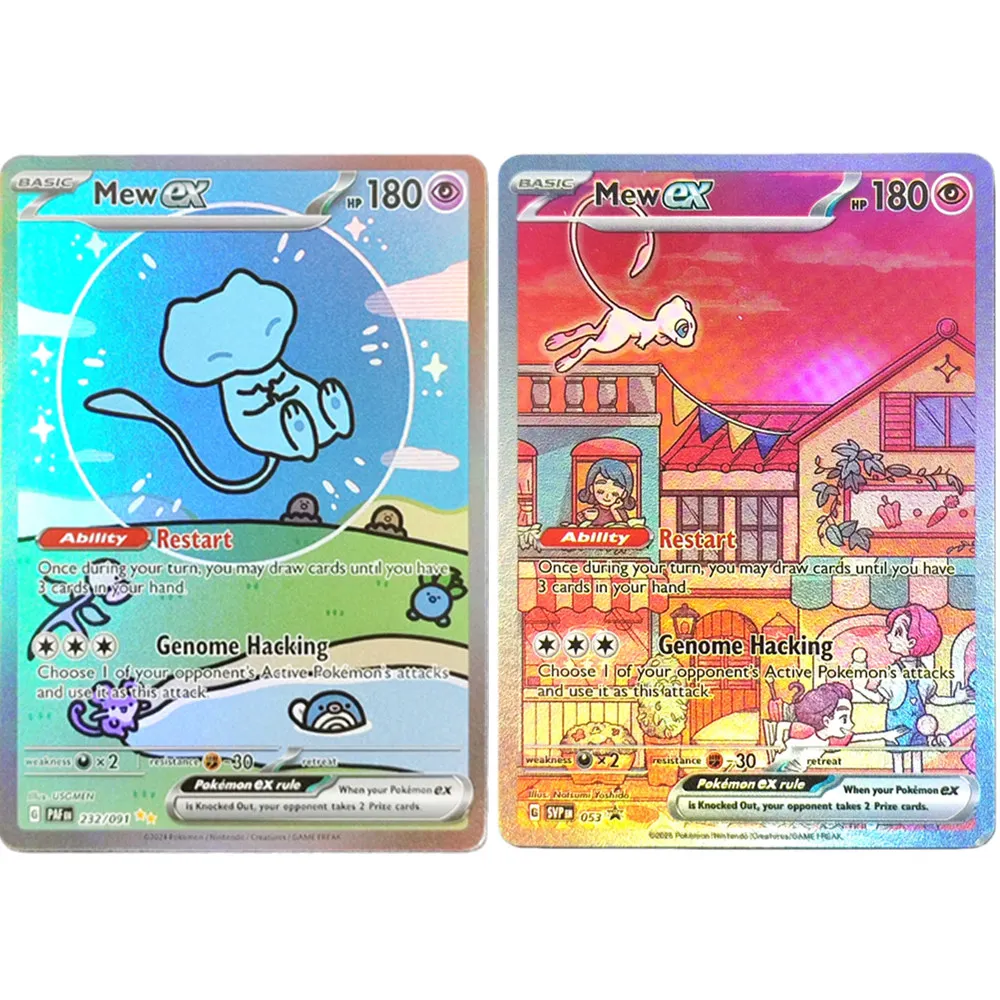 Proxy PKM Cards Mew Ex PAF 232/091 SVP 053 English TCG Collection Trading Card Game