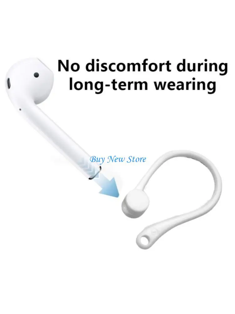 

20CE Secure Silicone Ear Hooks for 1/2/3 Earbuds AntiSlip Sport Accessories