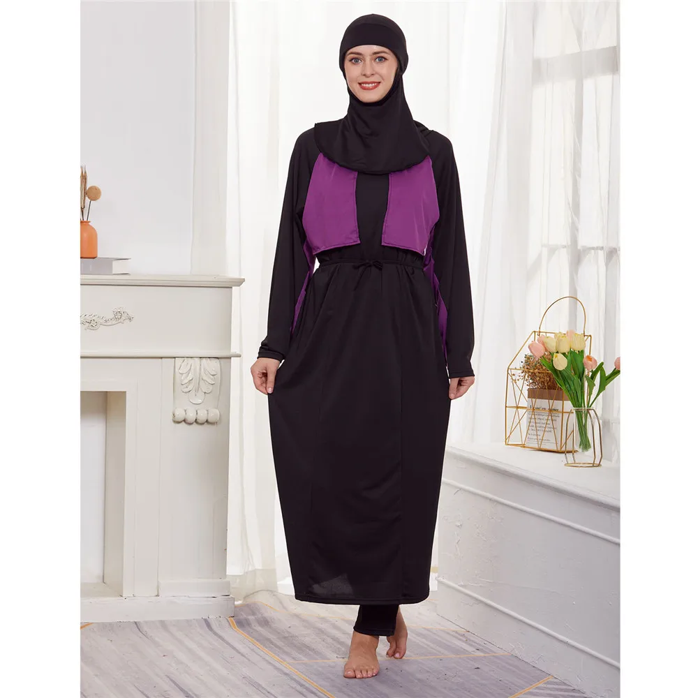 Muslim Modest Burkini Swimwear Abaya Swim Dress Swimsuit for Women Hijab Islamic Full Cover Swim Bathing Suit Maillot De Bain