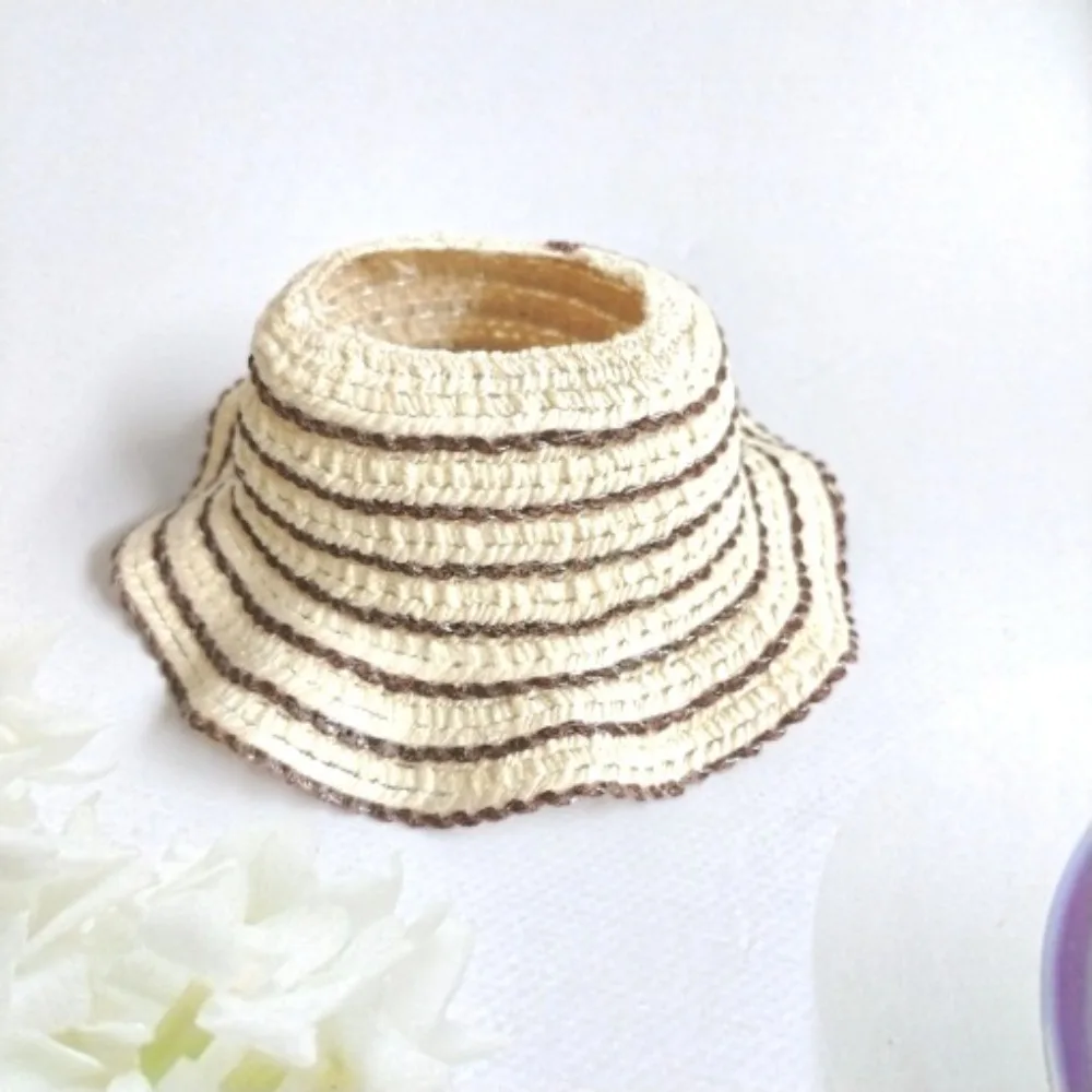 17cm Labb Cotton Mini Doll Clothes Outfit Accessories Headwear with Exposed Ears Baby Hat with Empty Top Suit Clothing Gift