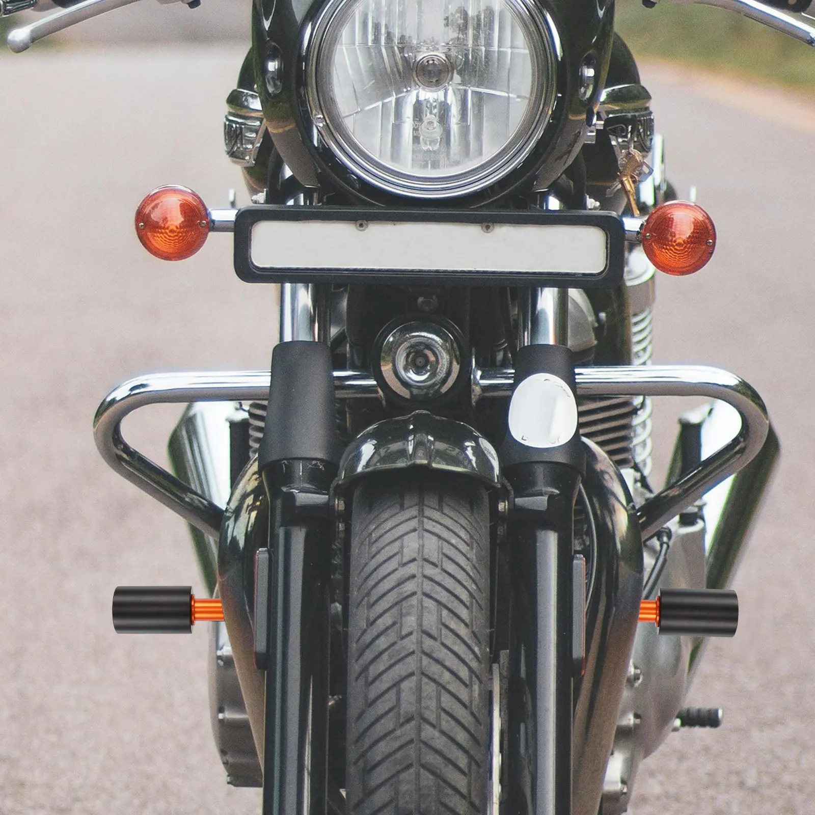 

2Pcs Motorcycle Frame Sliders Anti-Crash Protection Durable Aluminum Universal Exhaust Pipe Guard Falling Protection Pad