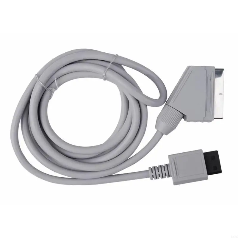 سلك كابل فيديو RGB سكارت بطول 1.8 متر لوحدة تحكم ألعاب وي NTSC