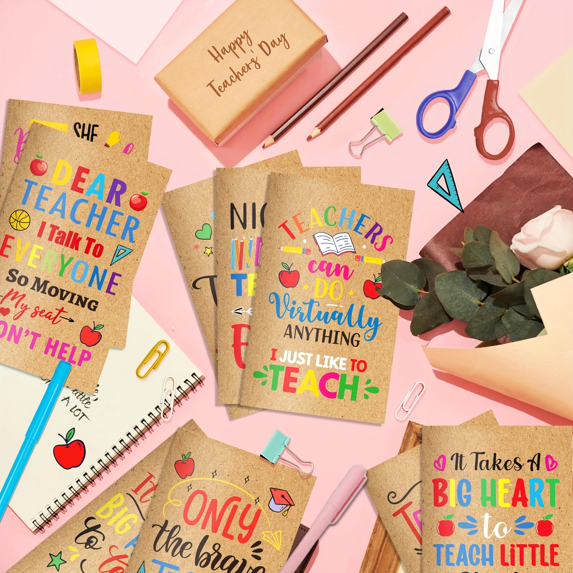 6/12/24 Mini-Notizbücher mit Lehrermotiv für Überraschungen zum Lehrertag, in Schulen, Büros, bei Partyveranstaltungen, praktische Geschenke für Feiertage – Detail 6