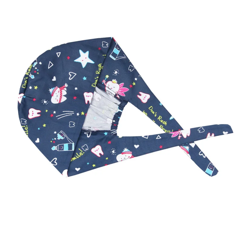 Tooth Dentist Scrub Caps Dental Printing Scrubs Hat for women surgicals hat women's and men operating room hat medical annex