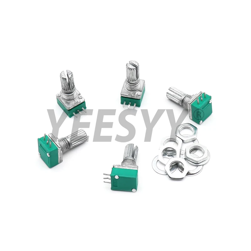5Pcs Potentiometers B1K 5K 10K 20K 50K 100K 500K Industrial Switches RK097 RK097N 3Pin Switch Audio Shaft 15mm Amplifier Sealing