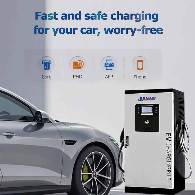 80kW Dual Gun DC Fast Charger with CHAdeMO/GBT Combo & OCPP 1.6J Support - EV Charging Station for Commercial/Public Use