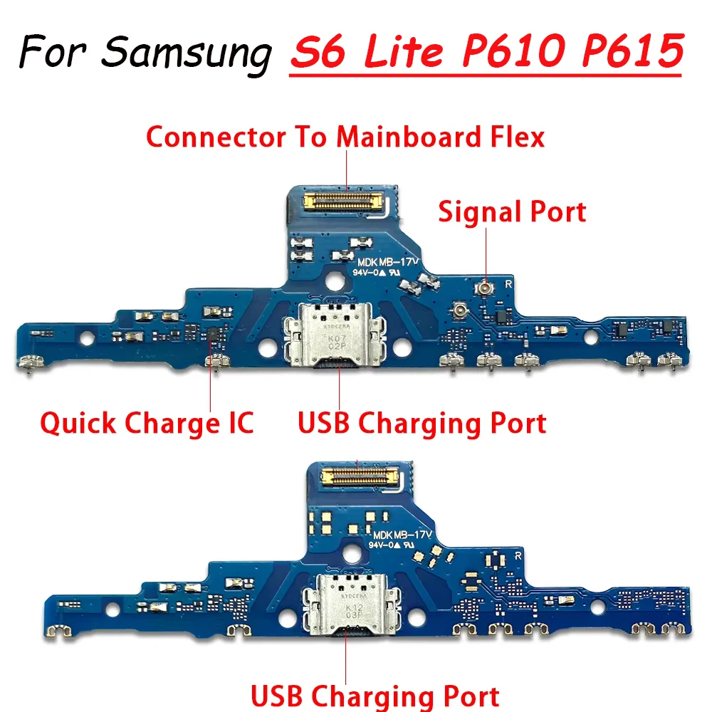 

New Test Charging Port Dock Connector Board Flex Cable For Samsung Tab S6 Lite P610 P615 USB Connector Dock Charger Cable