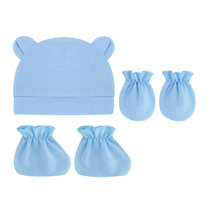 

3pcs Winter Baby Hat Gloves Socks Set Boy Girl Warm Cotton Kids Beanies Stuff Children Accessories