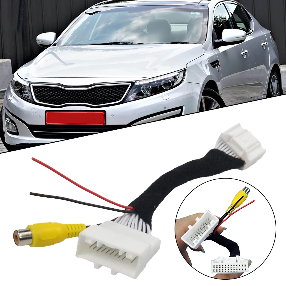 For RCA-Compatible 24 Pin Adapter For Connecting Reverse Cameras To For Hyundai And For Kia OEM Radio Assemblies