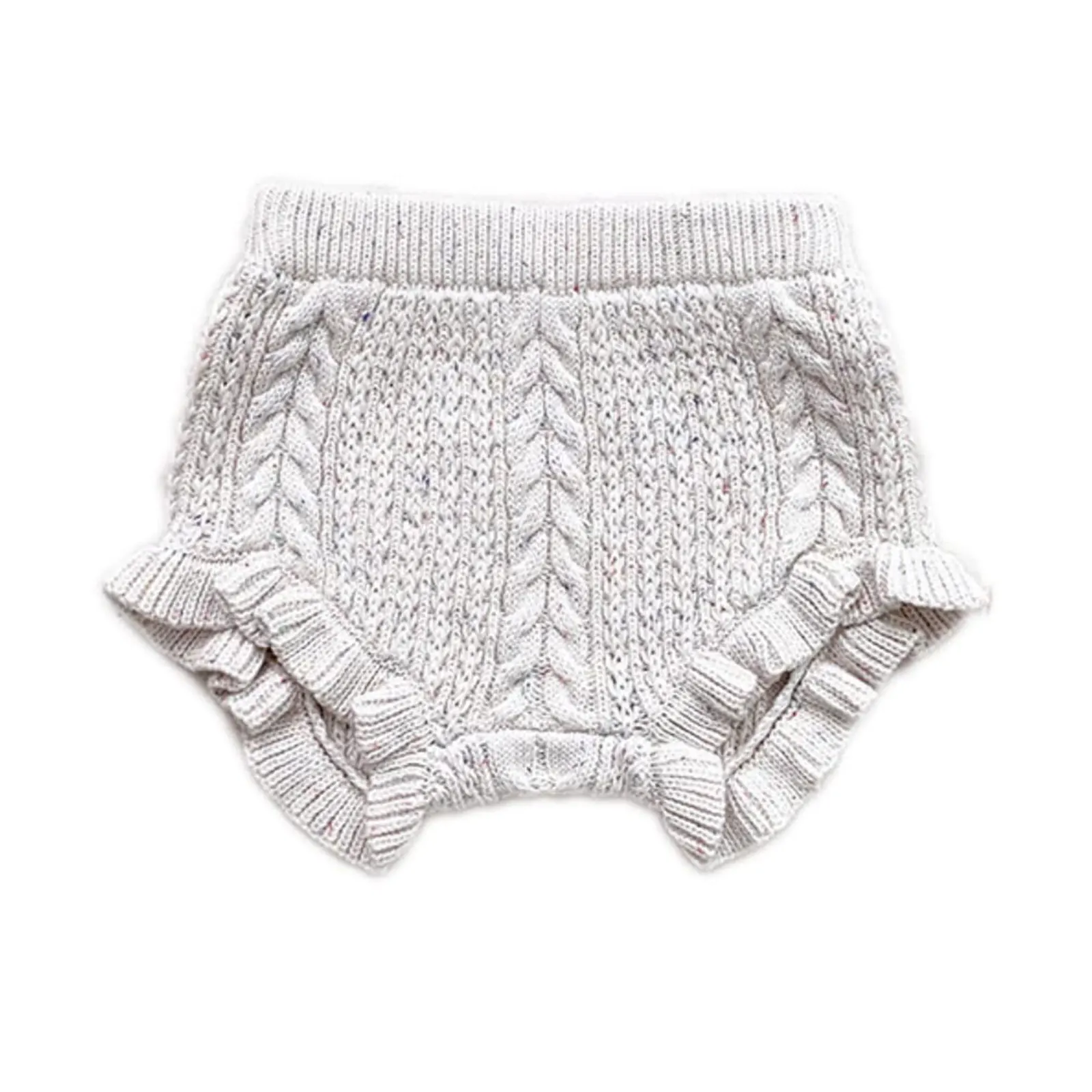 

Toddlers Infant Baby Cotton Knit Bloomers Stretchable Cable Knitted Cute Ruffles Shorts Flounce Diaper Covers Underwear Panties
