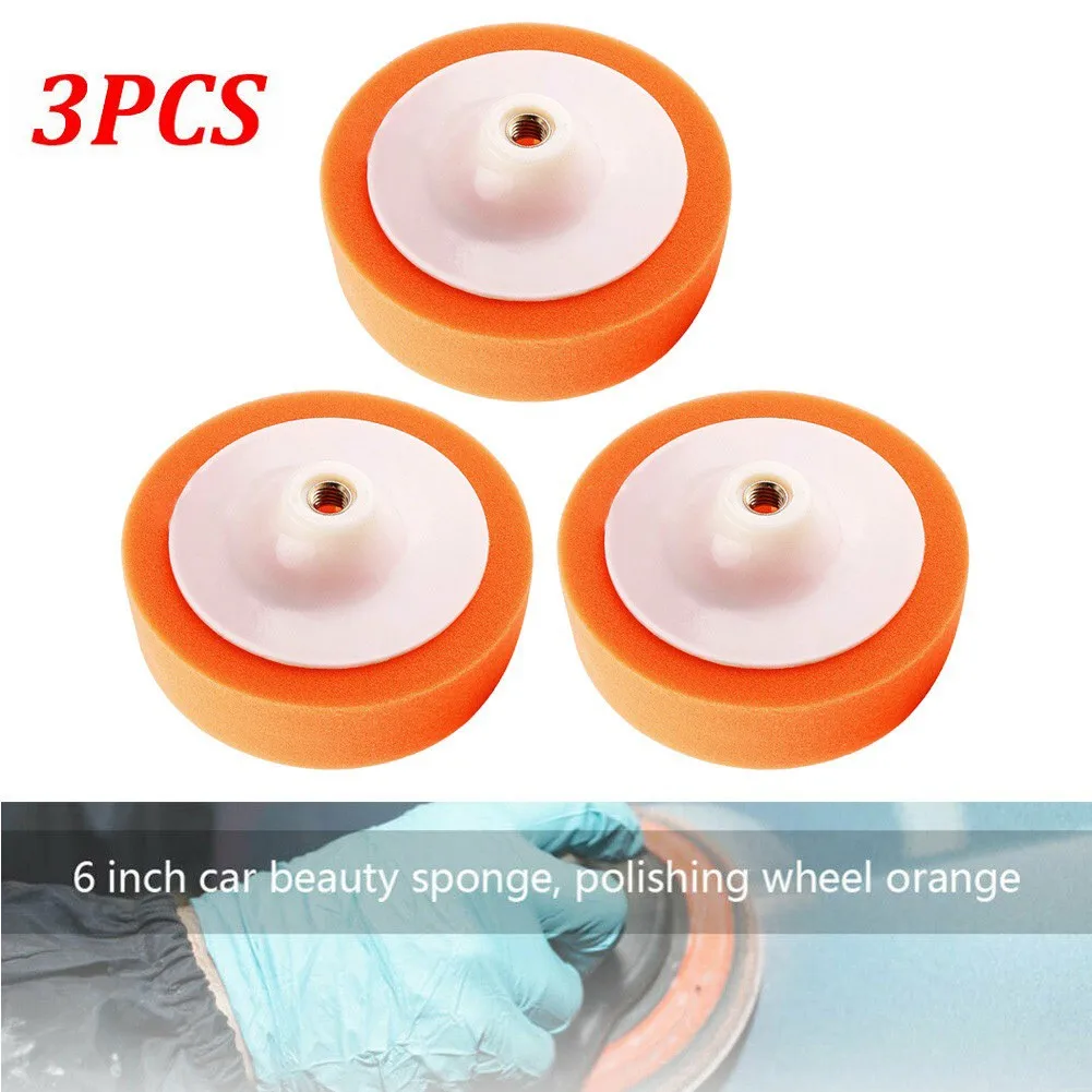 

Effective Car Polishing Heads, 3pcs 6 inch Buffing Pads, Thread, Soft Foam for Enhanced Polishing Experience