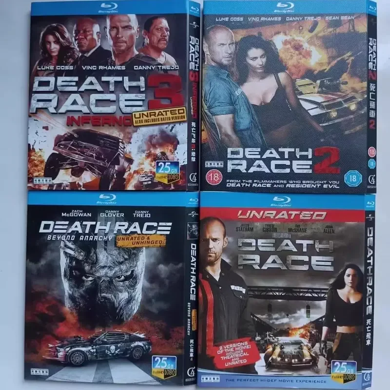 

BD Blu-ray American Video Death Race 1-4 Hellfire Chaos on 4 DVD Disc Box