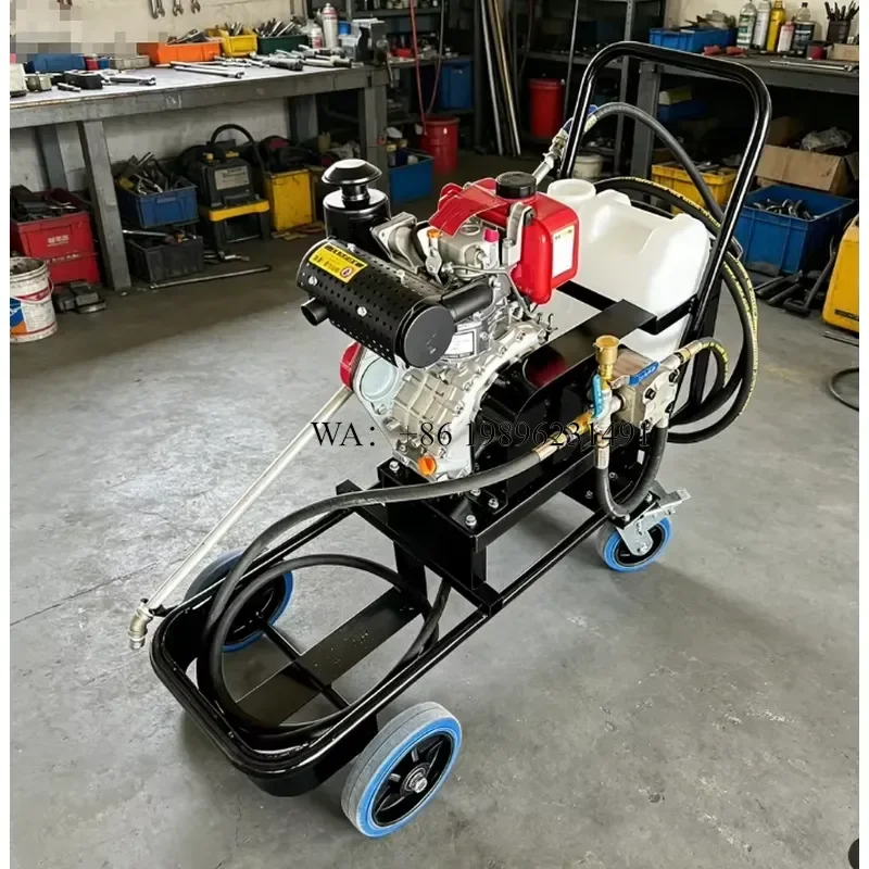 Wmwmnu for LONGSHUN Portable Hand Push Small Bitumen Emulsion Sprayer Manual Asphalt Road Spraying