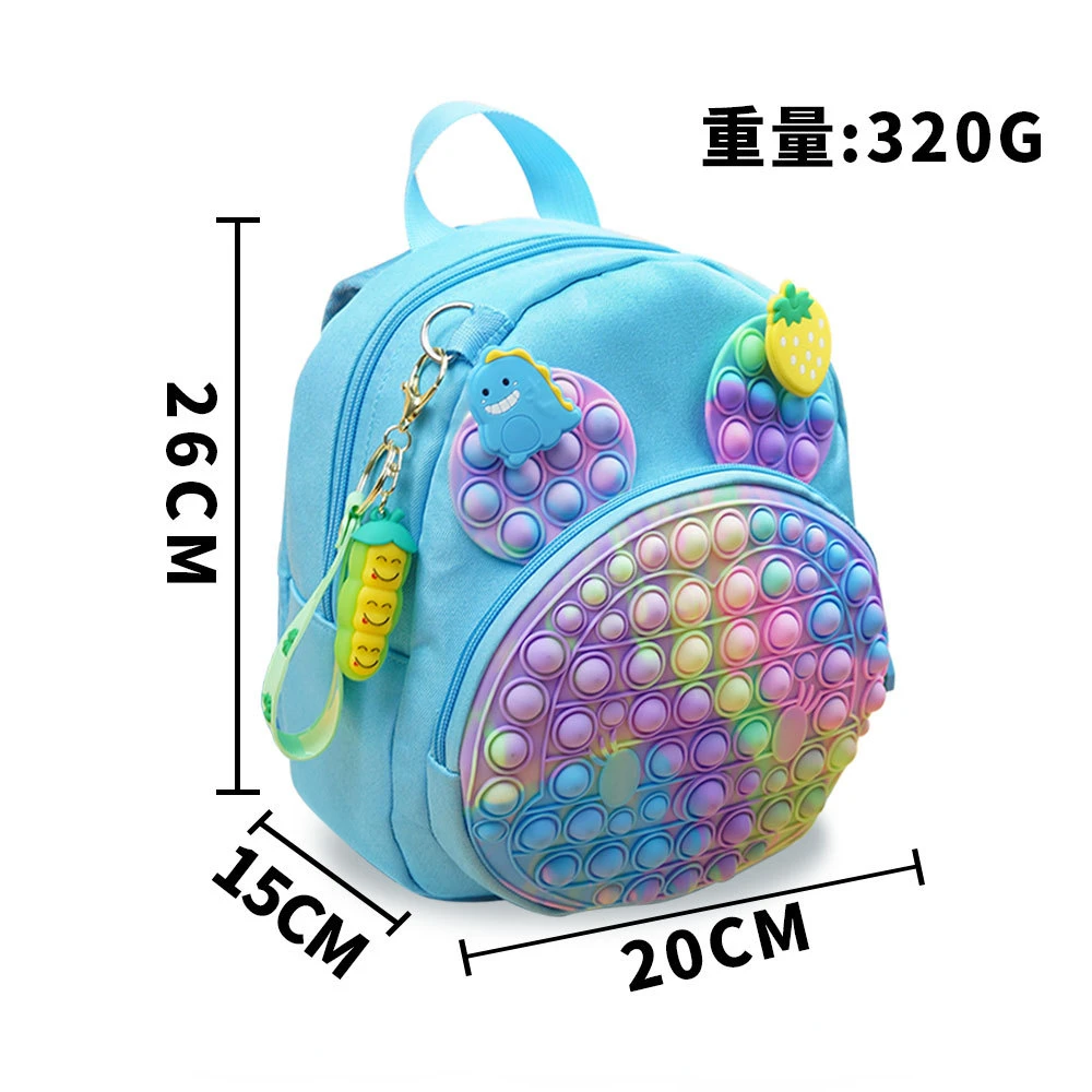 

2024 Kids Mochila Escolar Girls School Bags Silicone Backpack Children's Storage Bubble Pinch Rodent Pioneer Boy Travel Bag