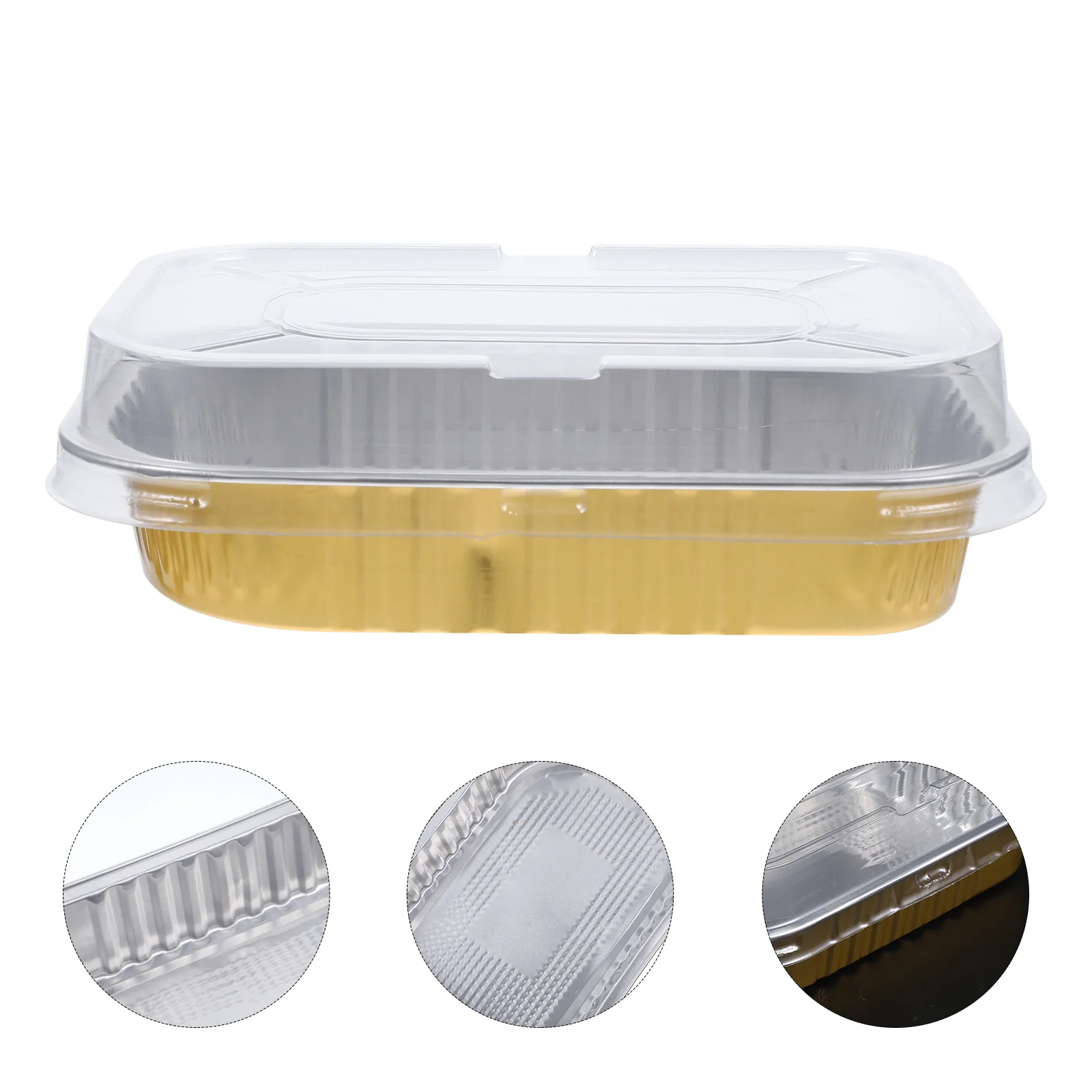 

10Pcs Foil Food Boxes with Lids Aluminum Containers for Baking Grilling Bbq Foil Pans with Lids Aluminum Pans Baking Pan