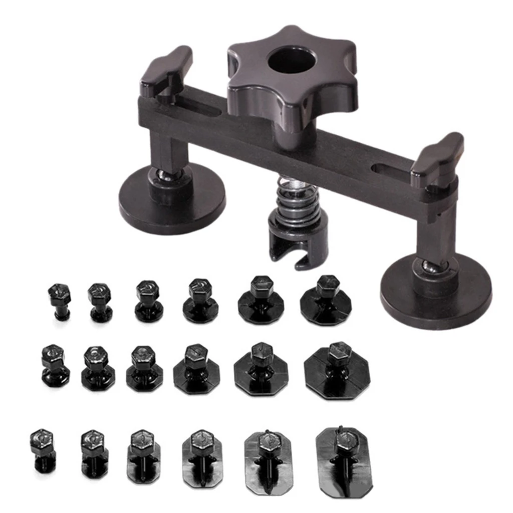 

Auto Paintless Dent Repair Set, Car Dent Pullers with Bridge Dent Pullers and Plastic Pulling Tabs Dent Remover Tool