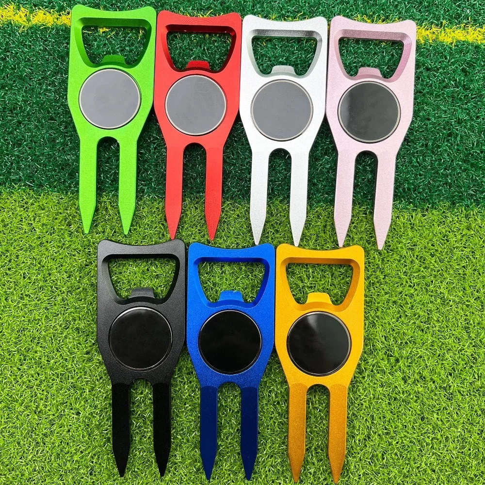 

Golf Aluminum Alloy Green Fork Set, Anode Ball Fork with Mark Hat Clip, Heaven and Earth Cover Gift Box. Golf Practice