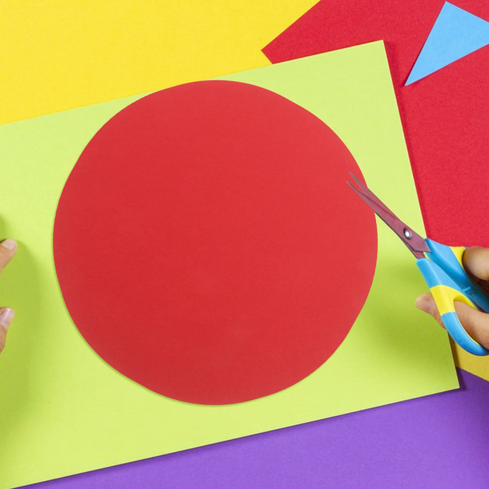 20Pcs Circular Craft Paper Sheets Heavy Duty Blank Cardstock for Children Art Activities Portable Design Ideal for Watercolor