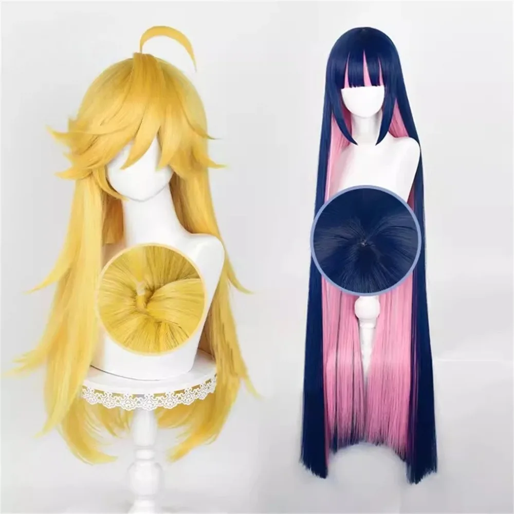 

SBluuCosplay Panty &Stocking Garterbelt Cosplay Panty Stocking Cosplay Wig Syntheti+Free Wig Cap Synthetic