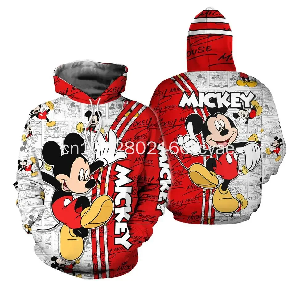 

Disney Mickey 3d Hoodie Sweatshirt Jackets Clothes Hoodie Men's Pocket Long Sleeve Zip Shirt Disney Minnie Mouse Shirt Jacket