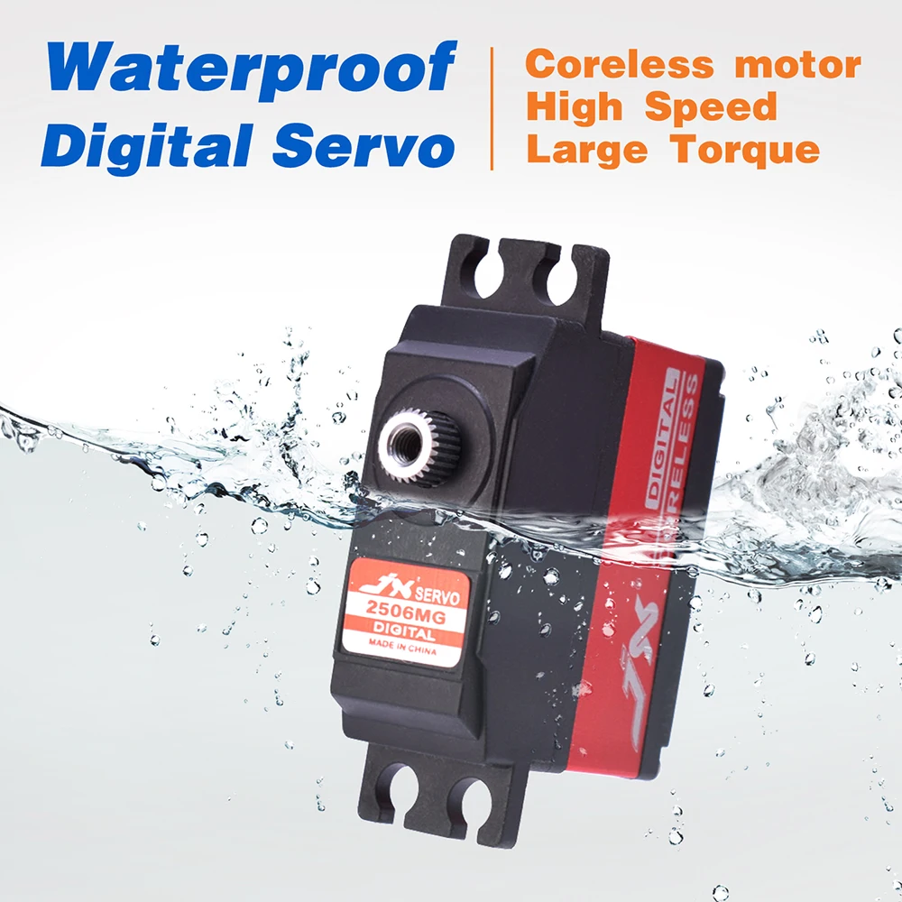 

JX PDI-2506MG 6.6KG Metal Gear Digital Coreless Servo For RC Car 450 500 Helicopter Fixed Wing Airplane